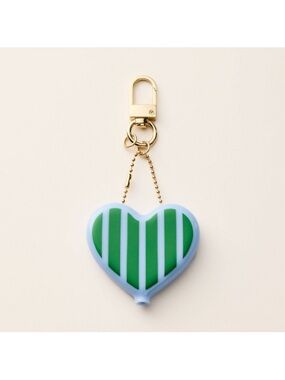 NWT Striped Heart Coin Purse Bag Charm Keychain from kate spade new york x Targe